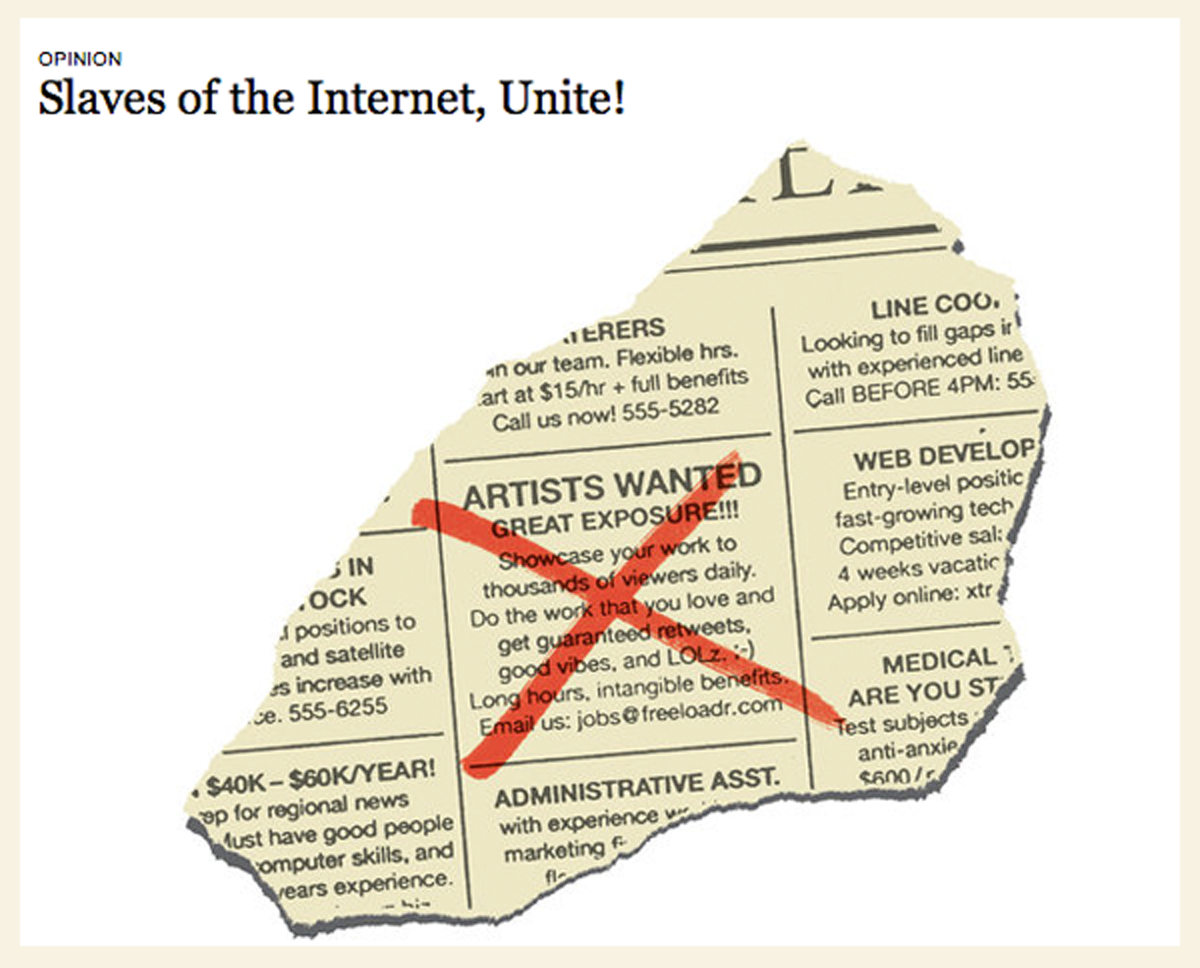 Slaves of the internet, unite!